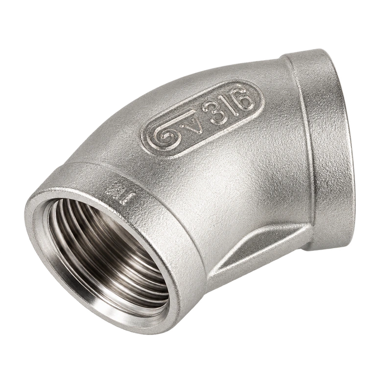 Codo 45° HH ACERO INOXIDABLE